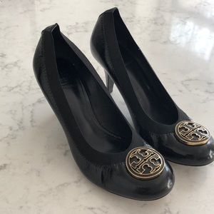 Tory Burch Black patent heels, size 8.5.